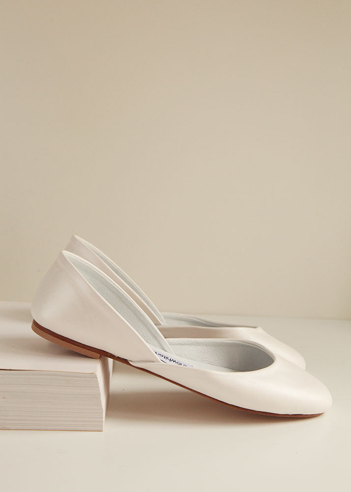 Thea Ballet Flats - Pearl Ivory | Buy Pearl Ivory Ballet Flats Online