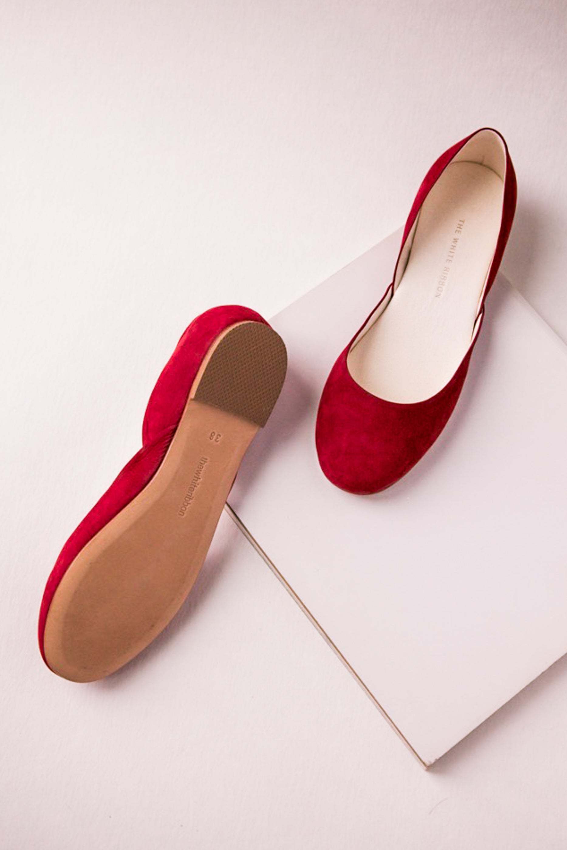 Thea Flats - Ruby Red Nubuck