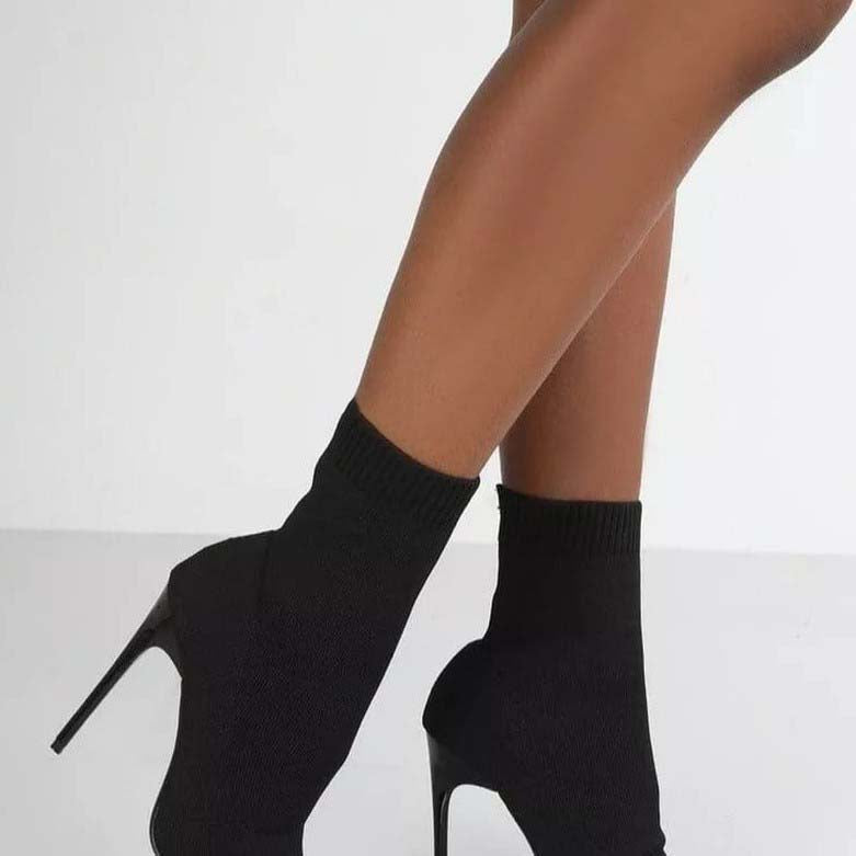 Thin high heel ankle boots