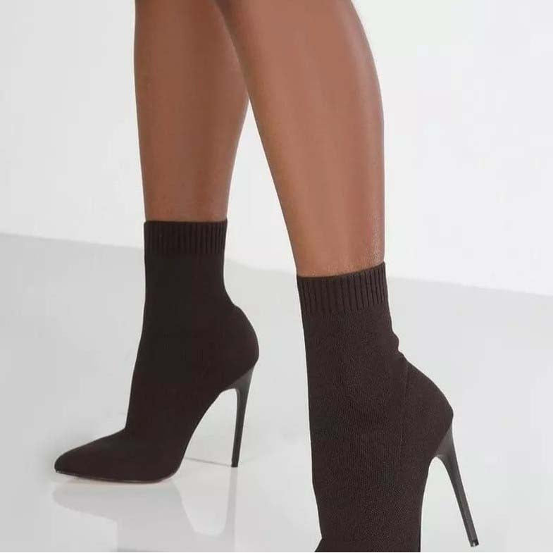 Thin high heel ankle boots