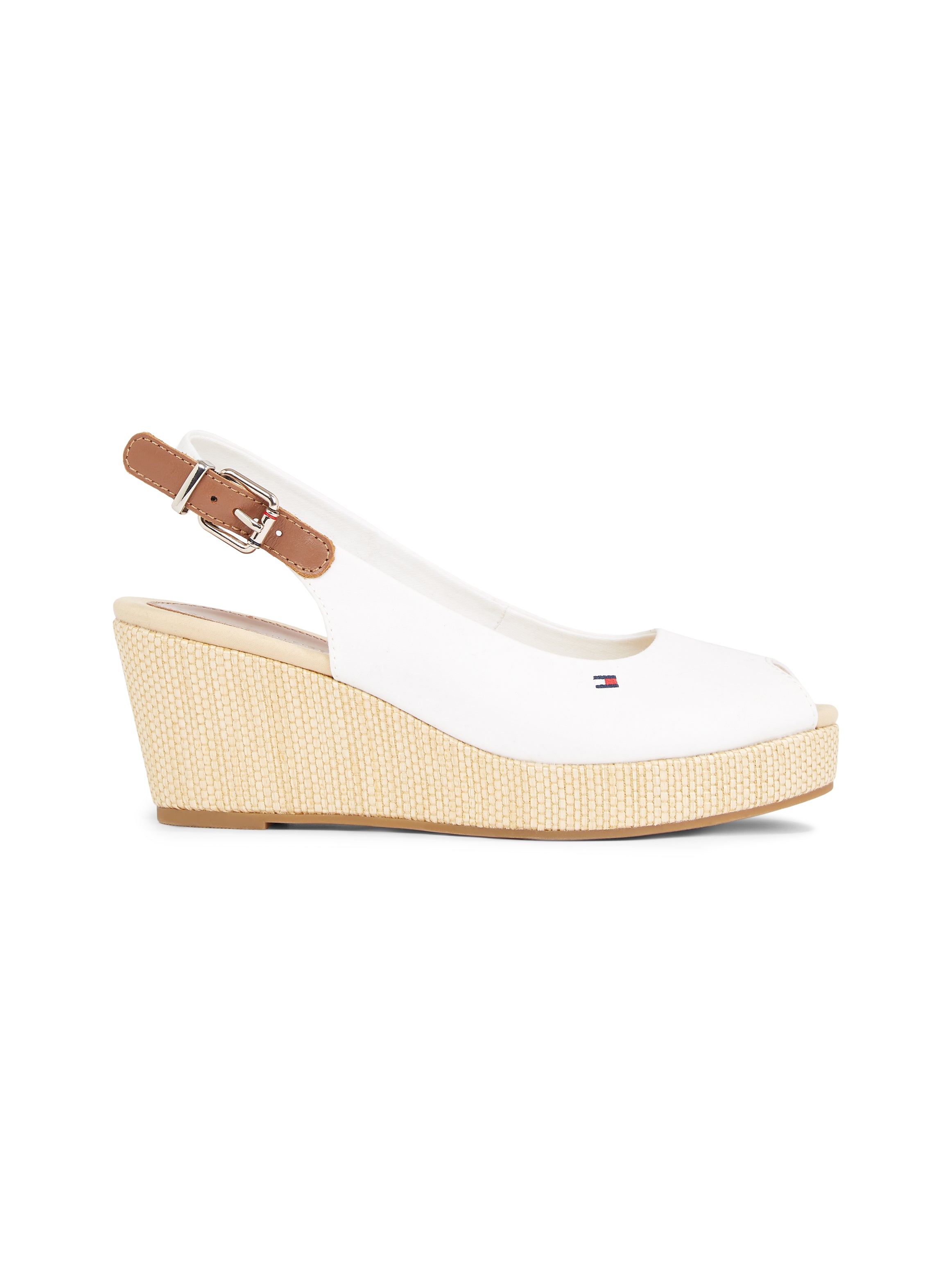 Tommy Hilfiger Ecru Slingback Wedge Sandals