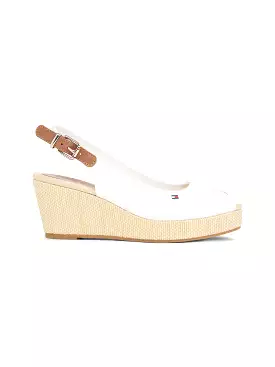 Tommy Hilfiger Ecru Slingback Wedge Sandals