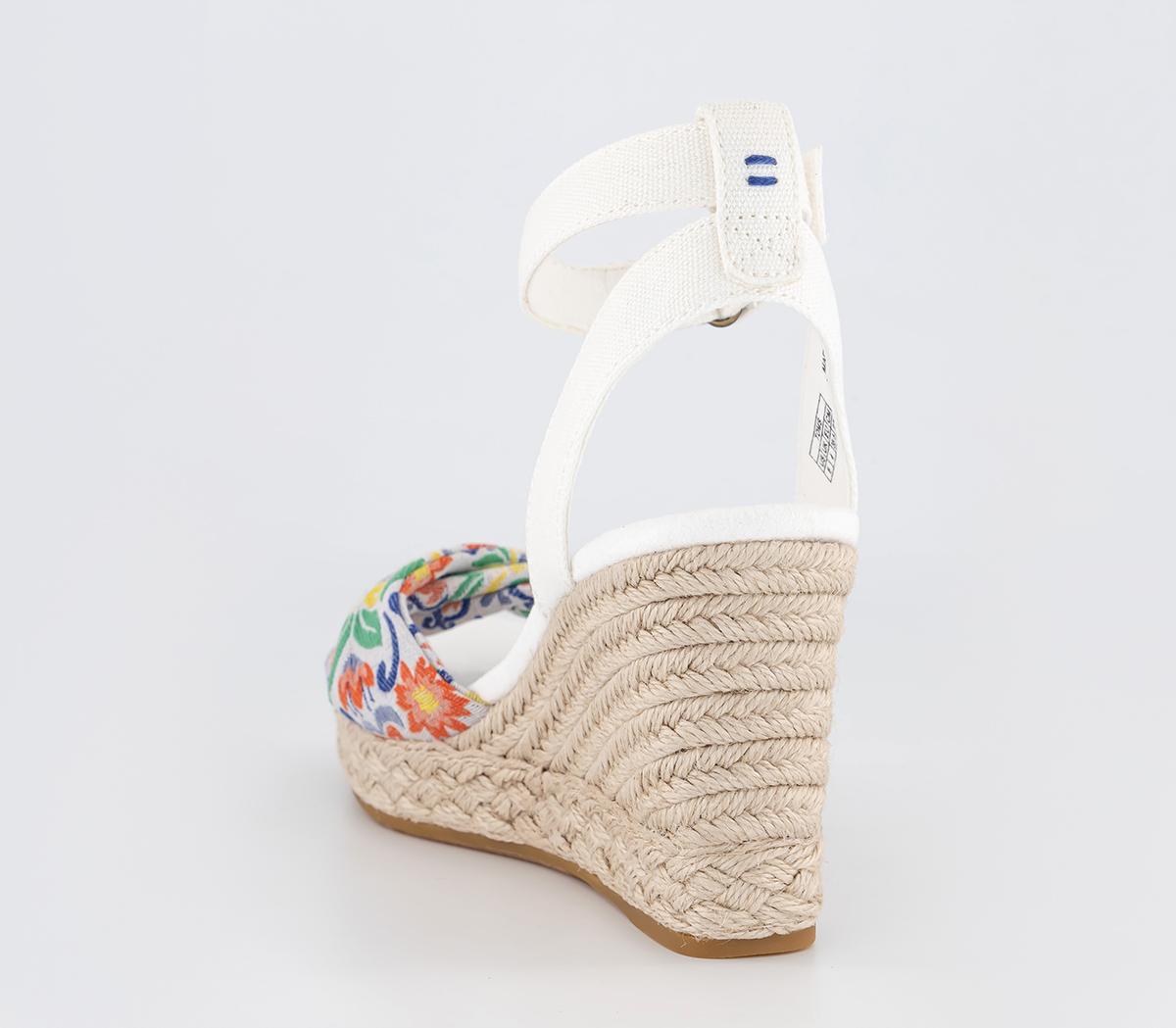 Toms Marisela Wedge Sandals Mediterranean Jacquard