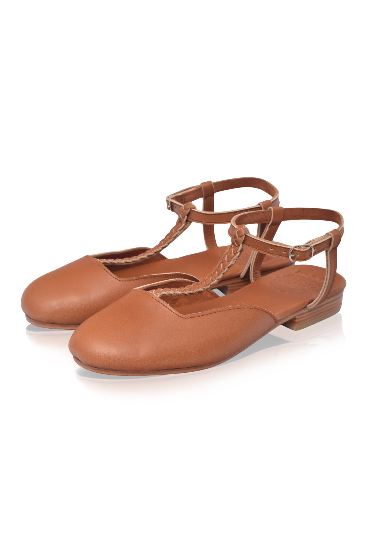 Tresser Leather Slingback Flats - Buy Now