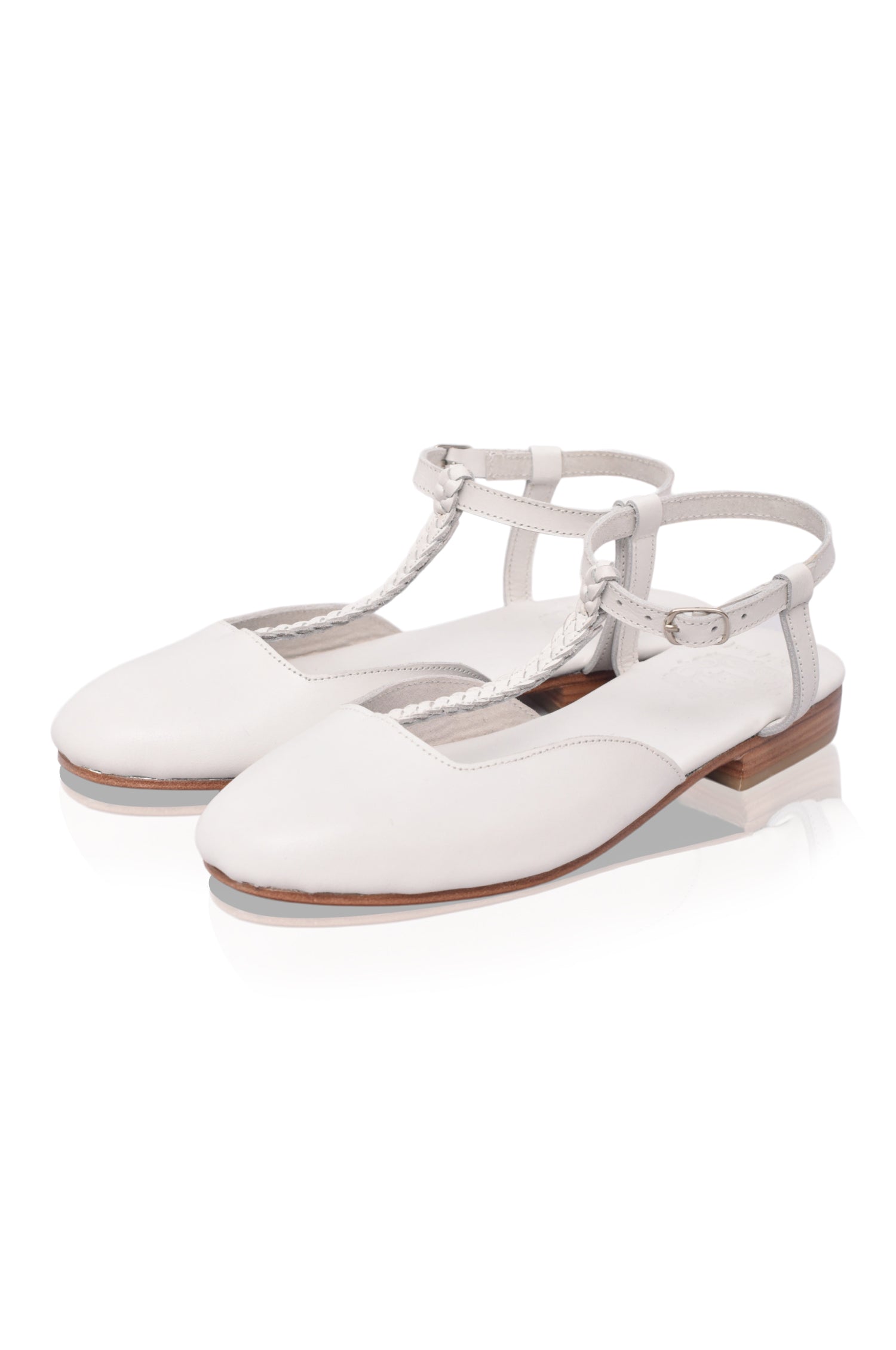 Tresser Leather Slingback Flats - Buy Now