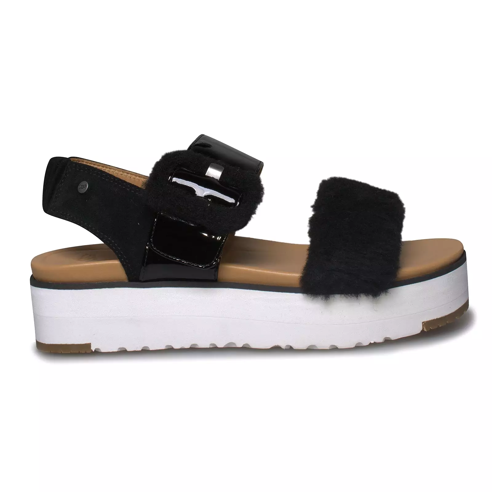 UGG Women's Fluff Chella Black Sandals