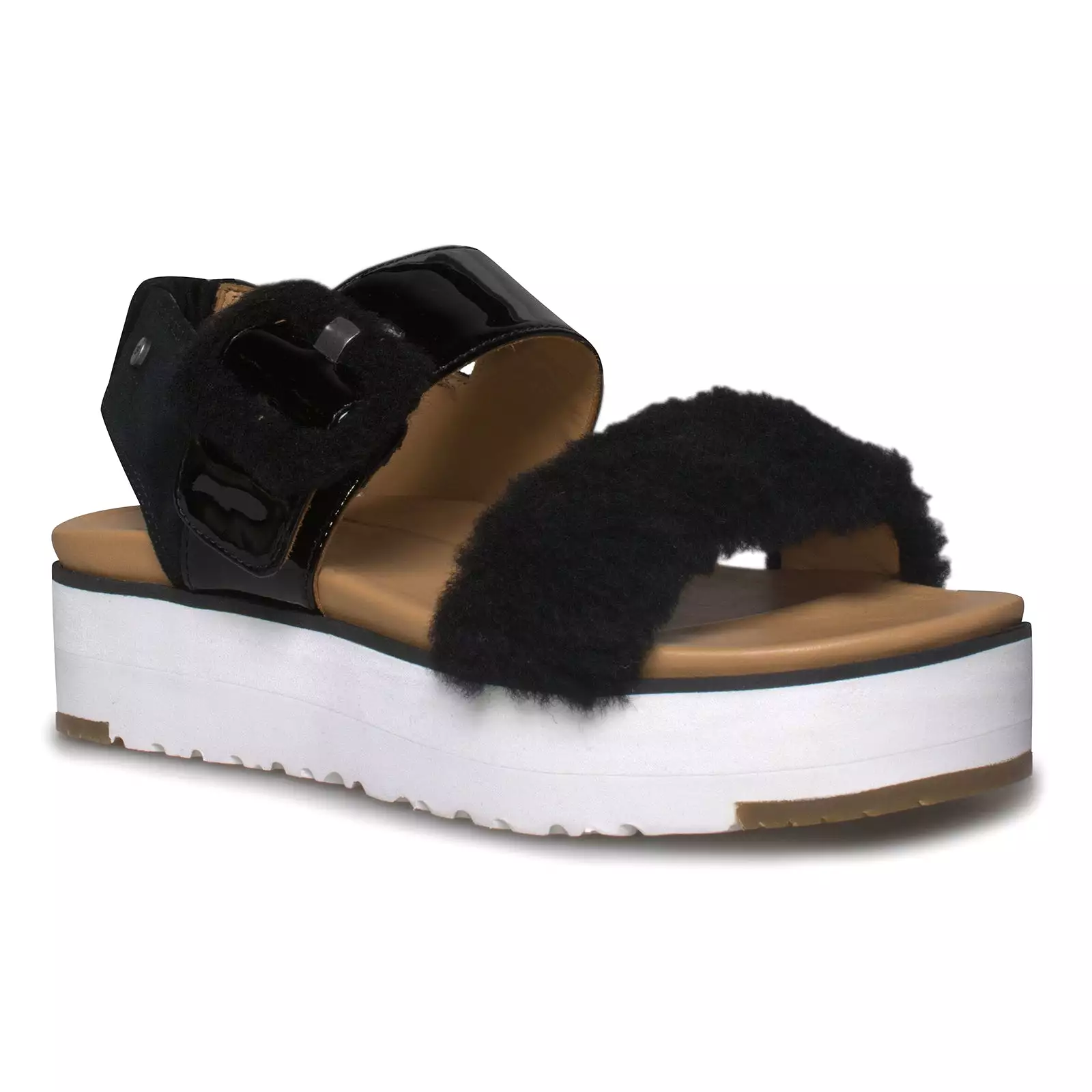 UGG Women's Fluff Chella Black Sandals