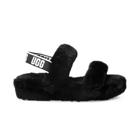 UGG women's Oh Yeah Slide Black Sandals