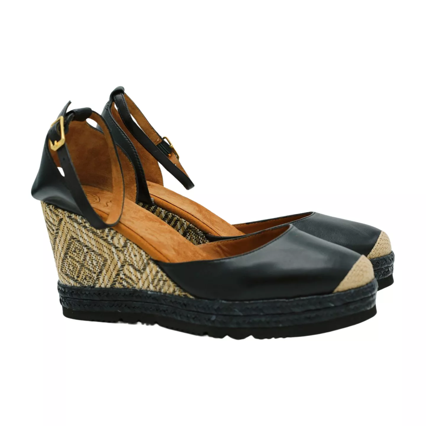 UNISA Black Leather Espadrille CAMEO - Buy Online - Affordable Prices - Fast Shipping.