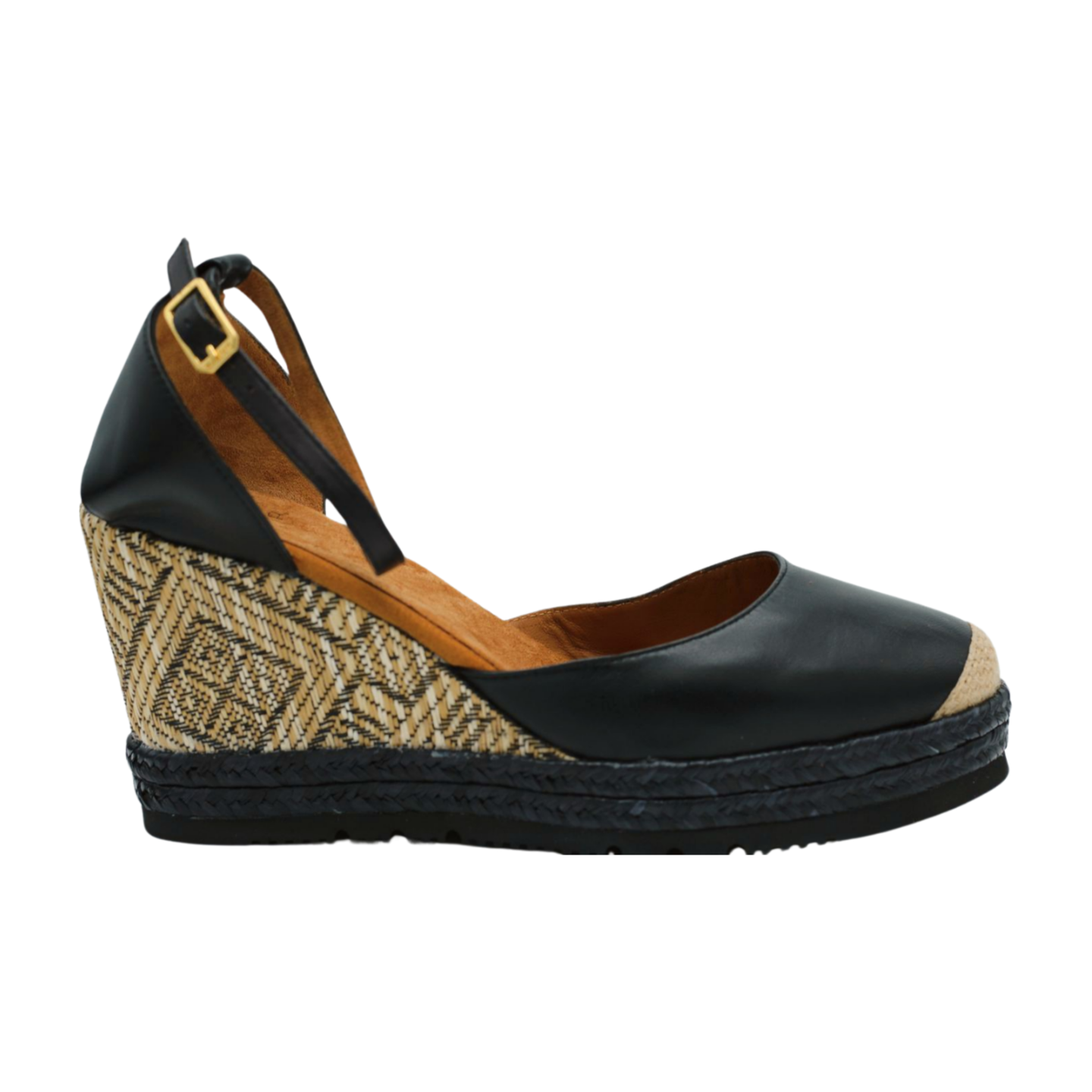 UNISA Espadrille - Black Leather CAMEO