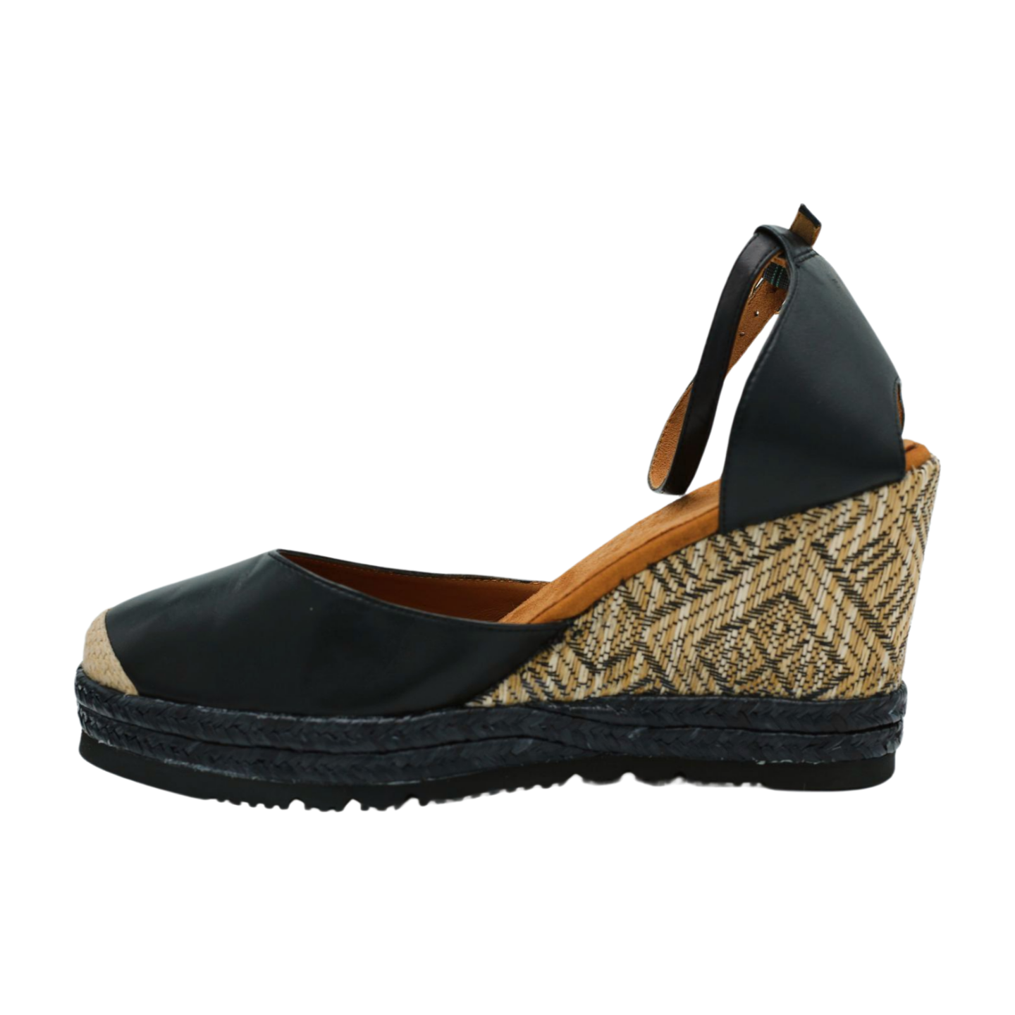 UNISA Espadrille - Black Leather CAMEO