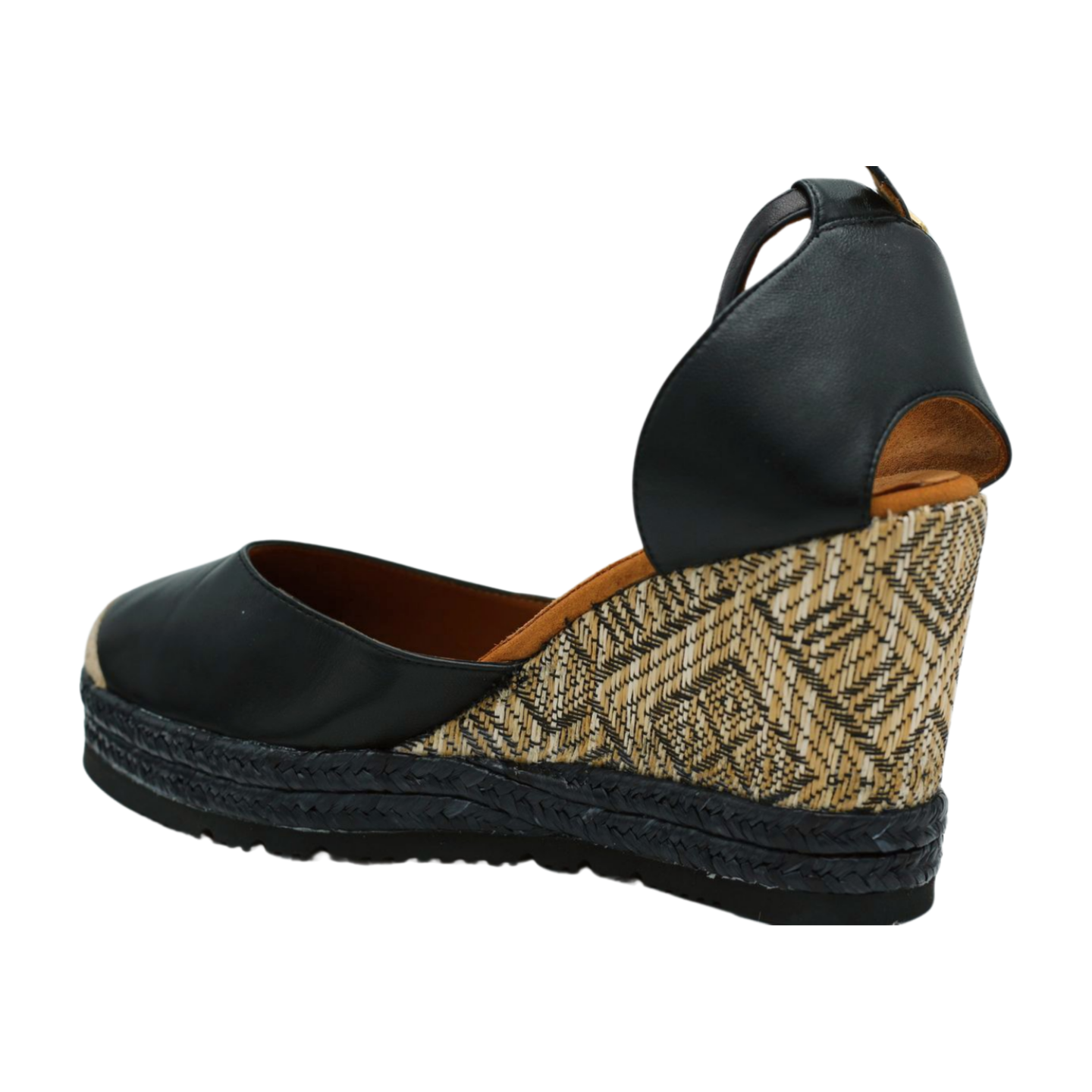 UNISA Espadrille - Black Leather CAMEO