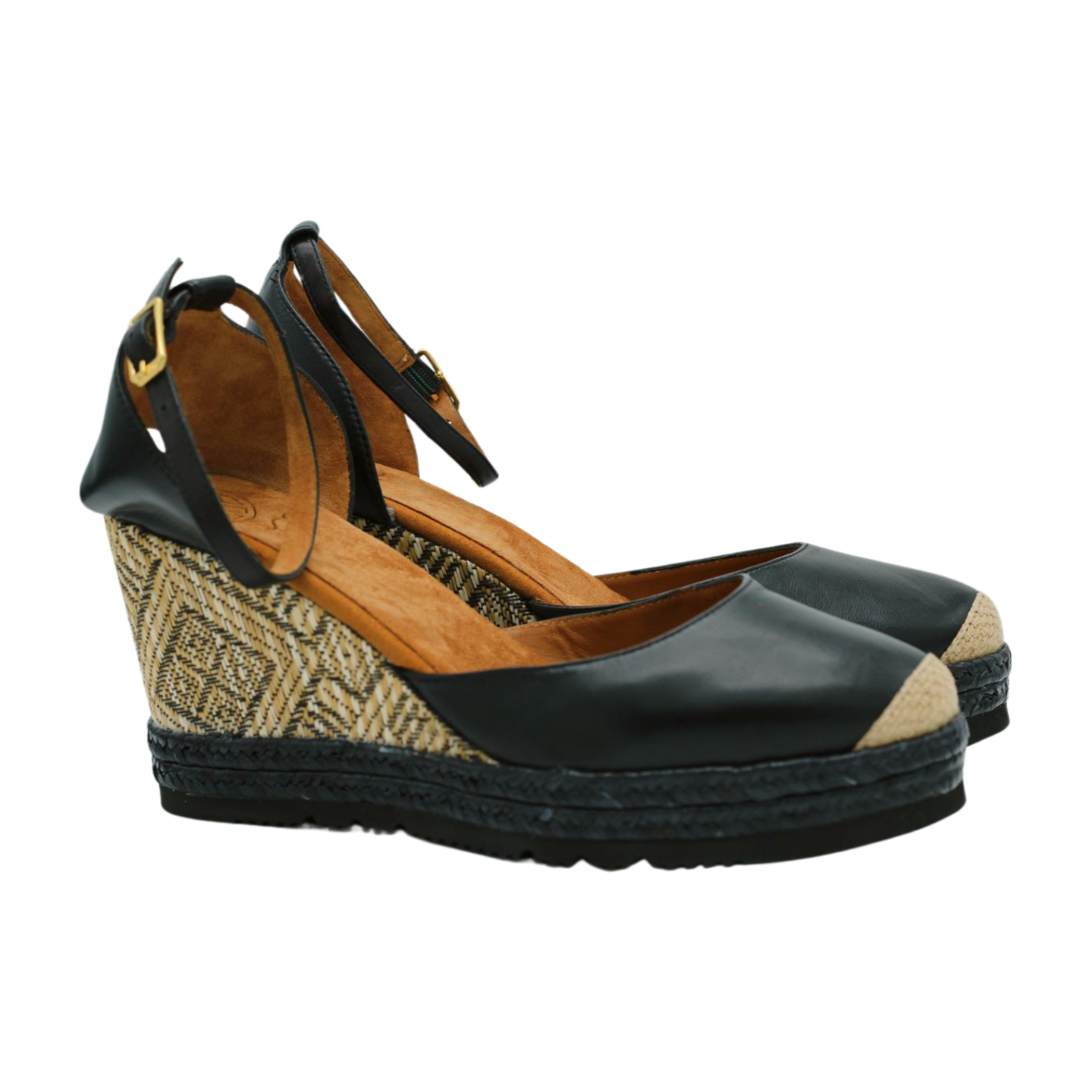 UNISA Espadrille - Black Leather CAMEO