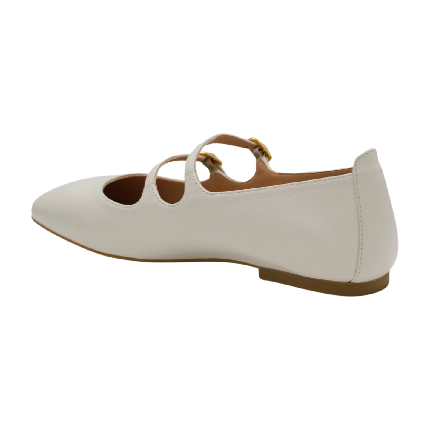 UNISA Ivory Leather Mary Jane Ballet Flat