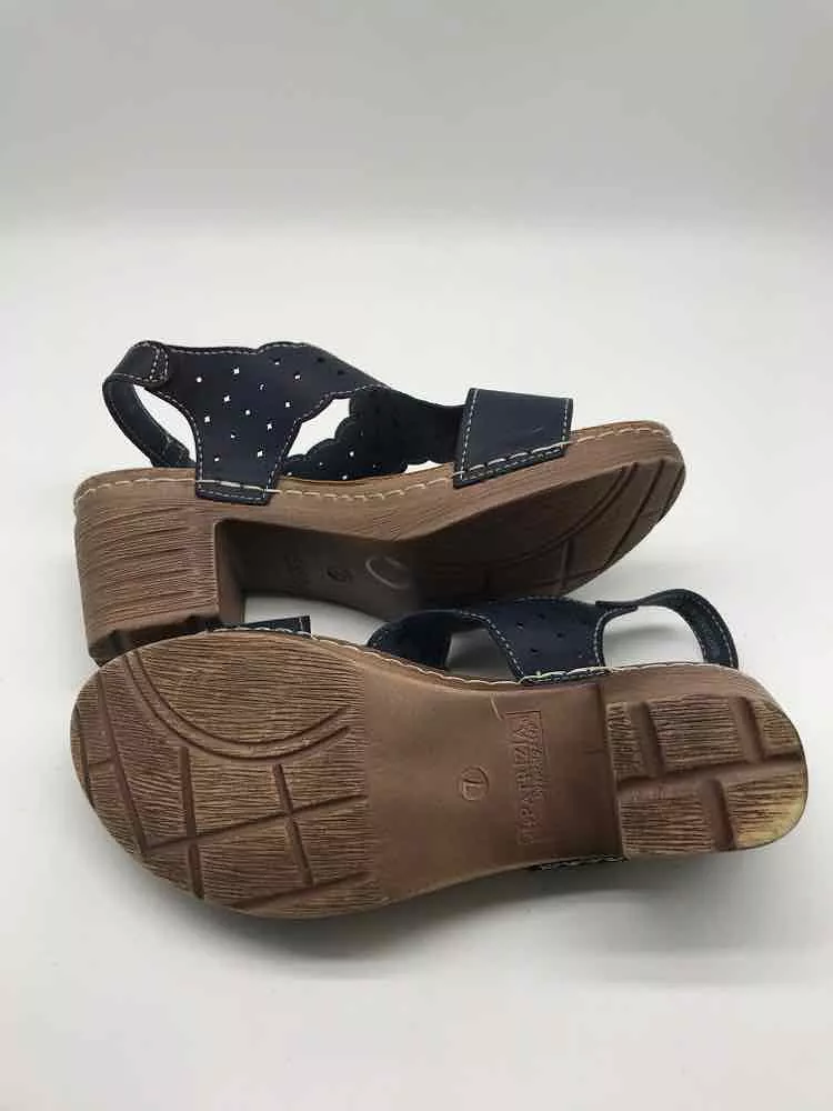 Used Patrizia Blue Size 7 Slingback Sandals for Sale