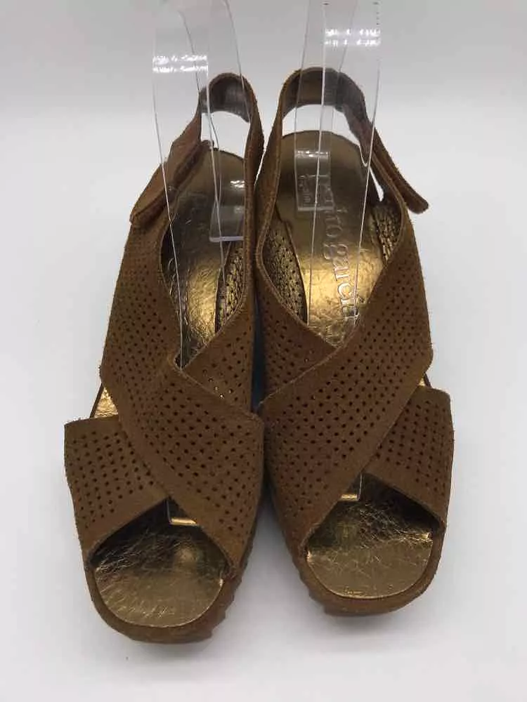 Used Pedro Garcia Brown Size 38.5 Slingback Sandals