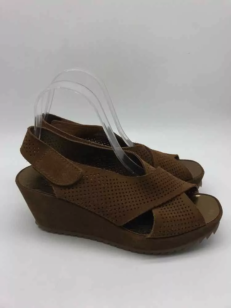 Used Pedro Garcia Brown Size 38.5 Slingback Sandals