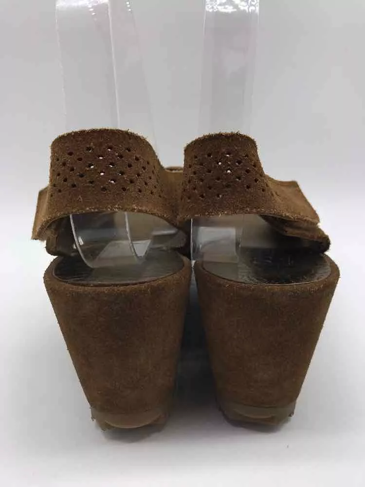 Used Pedro Garcia Brown Size 38.5 Slingback Sandals