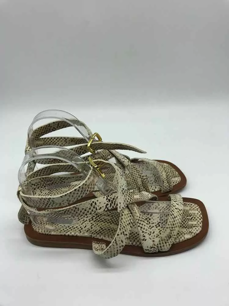 Used Uterque Tan Sandals Size 38 Slingback - Buy Now!