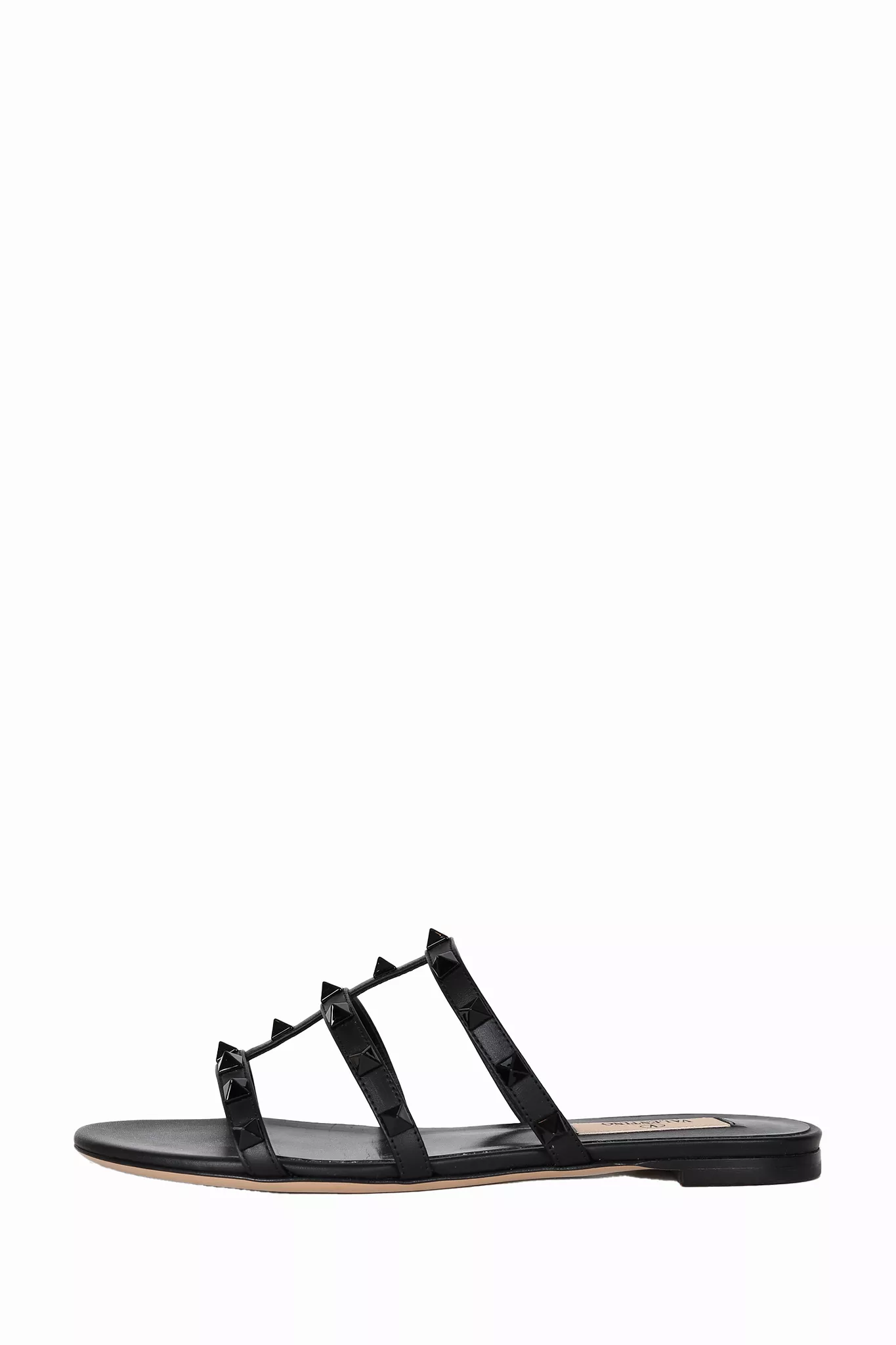 Valentino Black Rockstud Sandals, Size 35.5