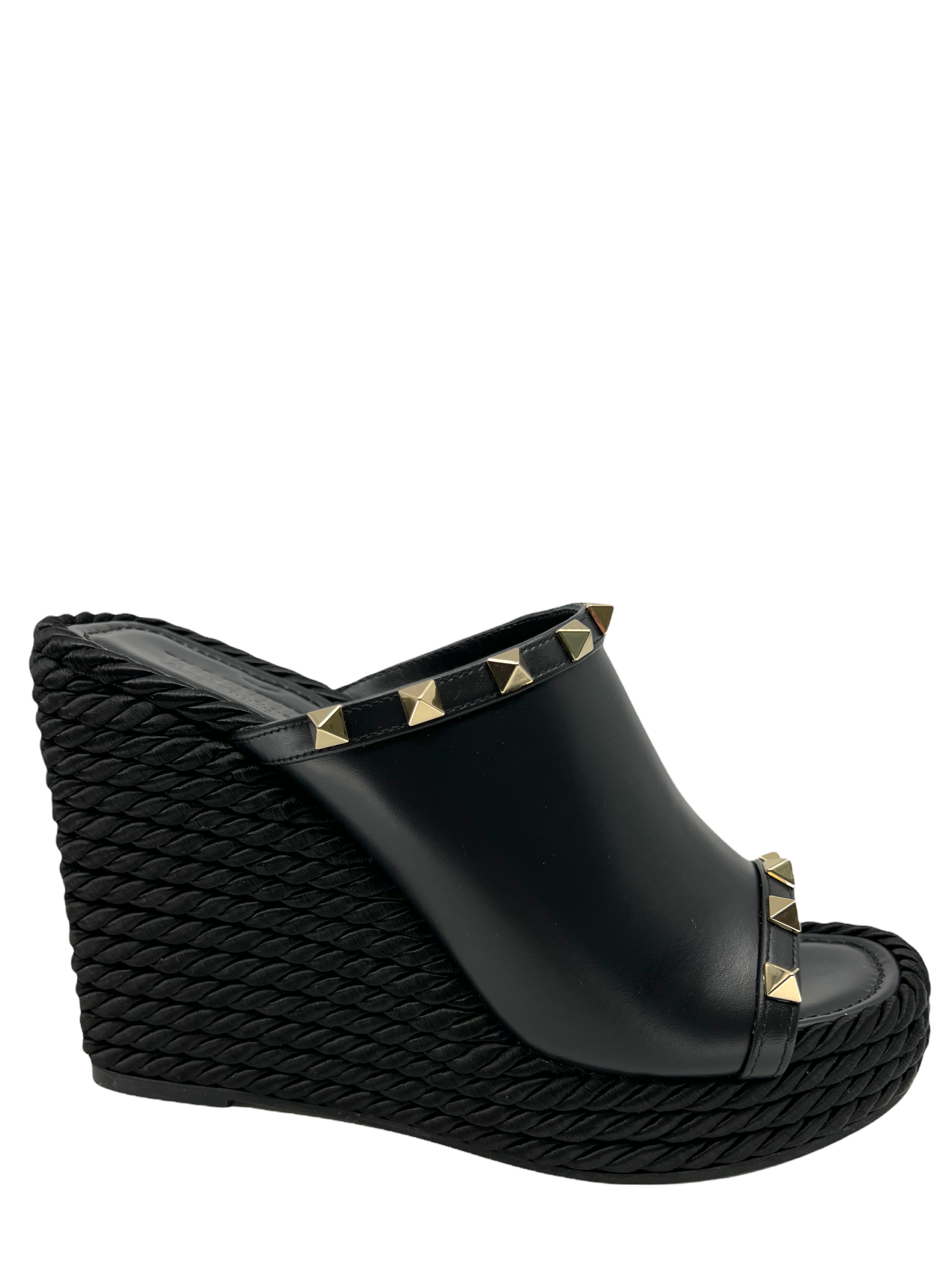 Valentino Rockstud wedge sandals size 7