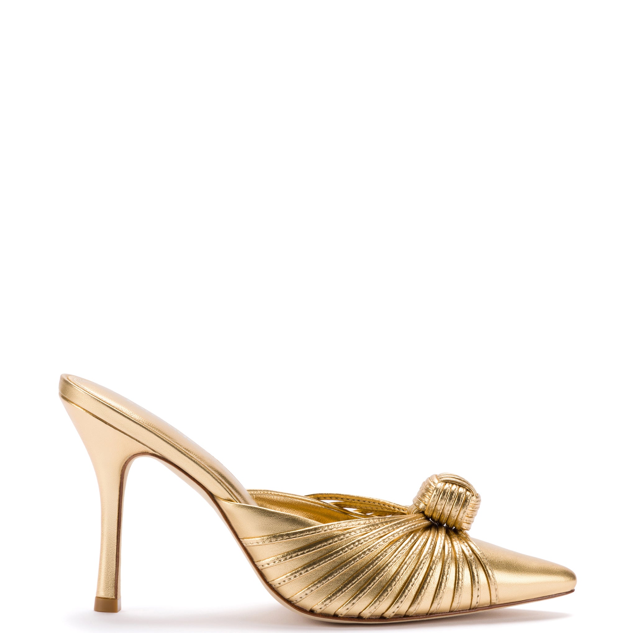 Valerie Gold Metallic Leather Pumps