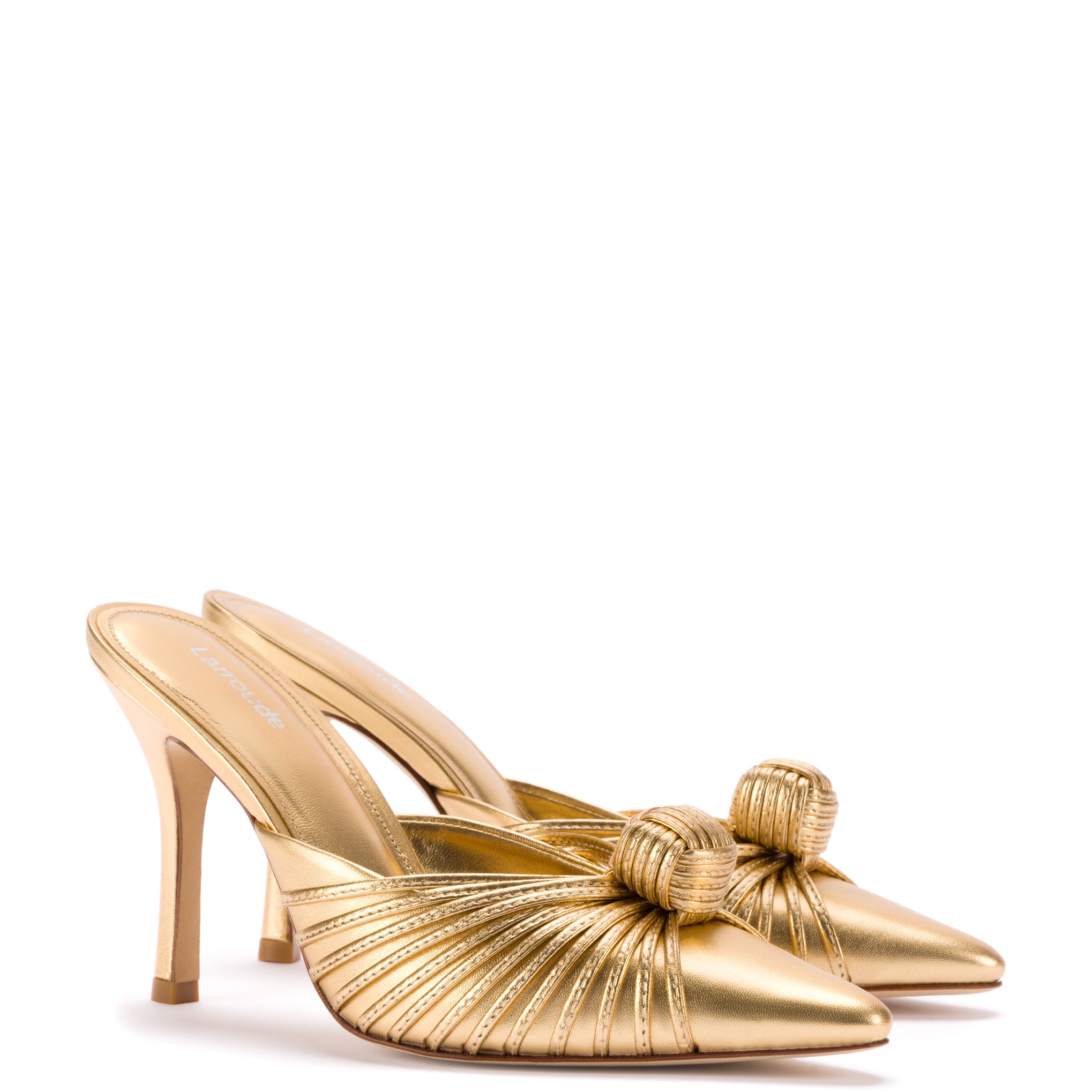 Valerie Gold Metallic Leather Pumps