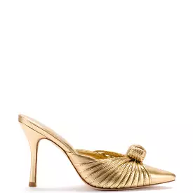 Valerie Gold Metallic Leather Pumps