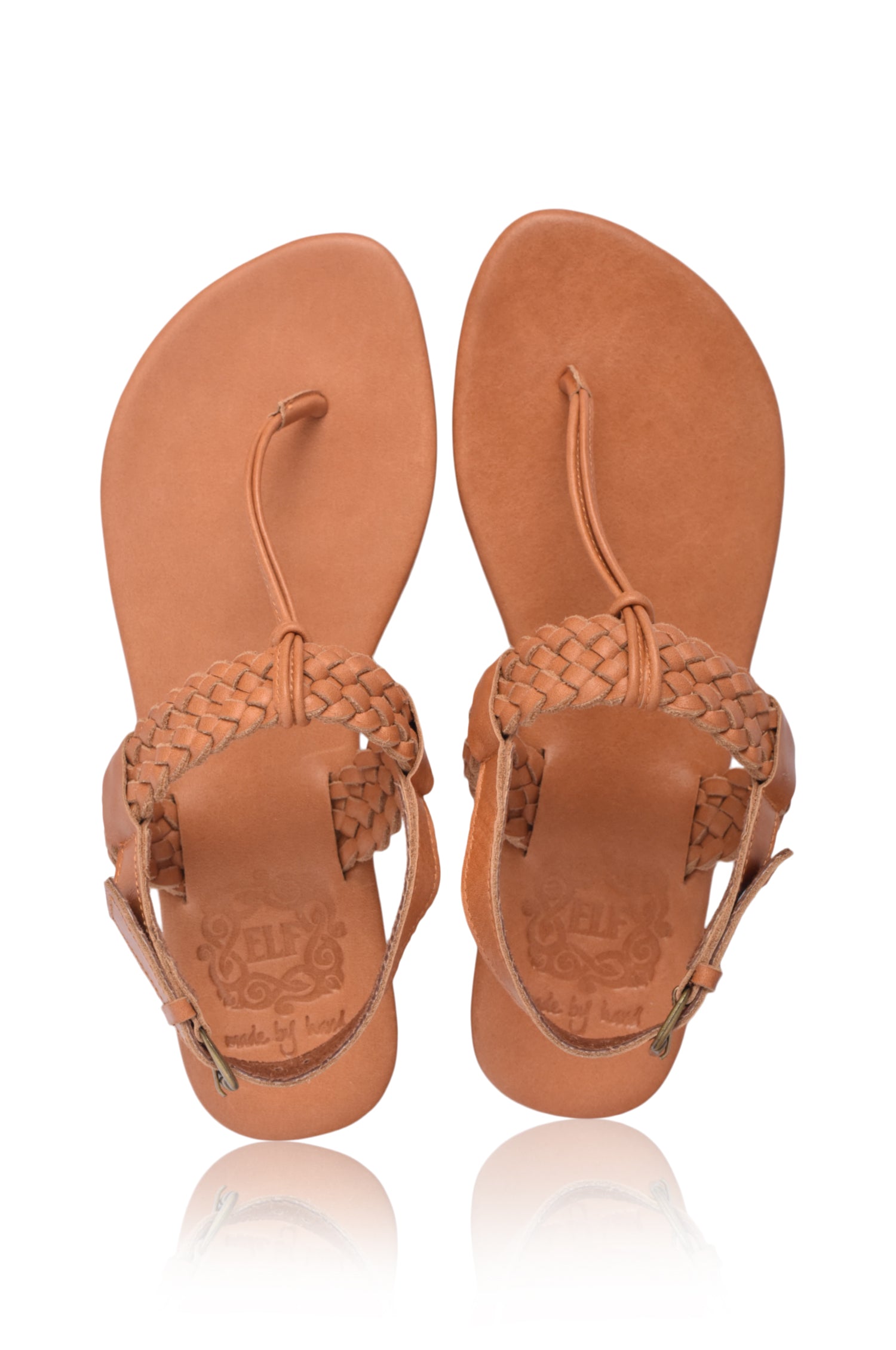 Venetian Leather T-strap Sandals