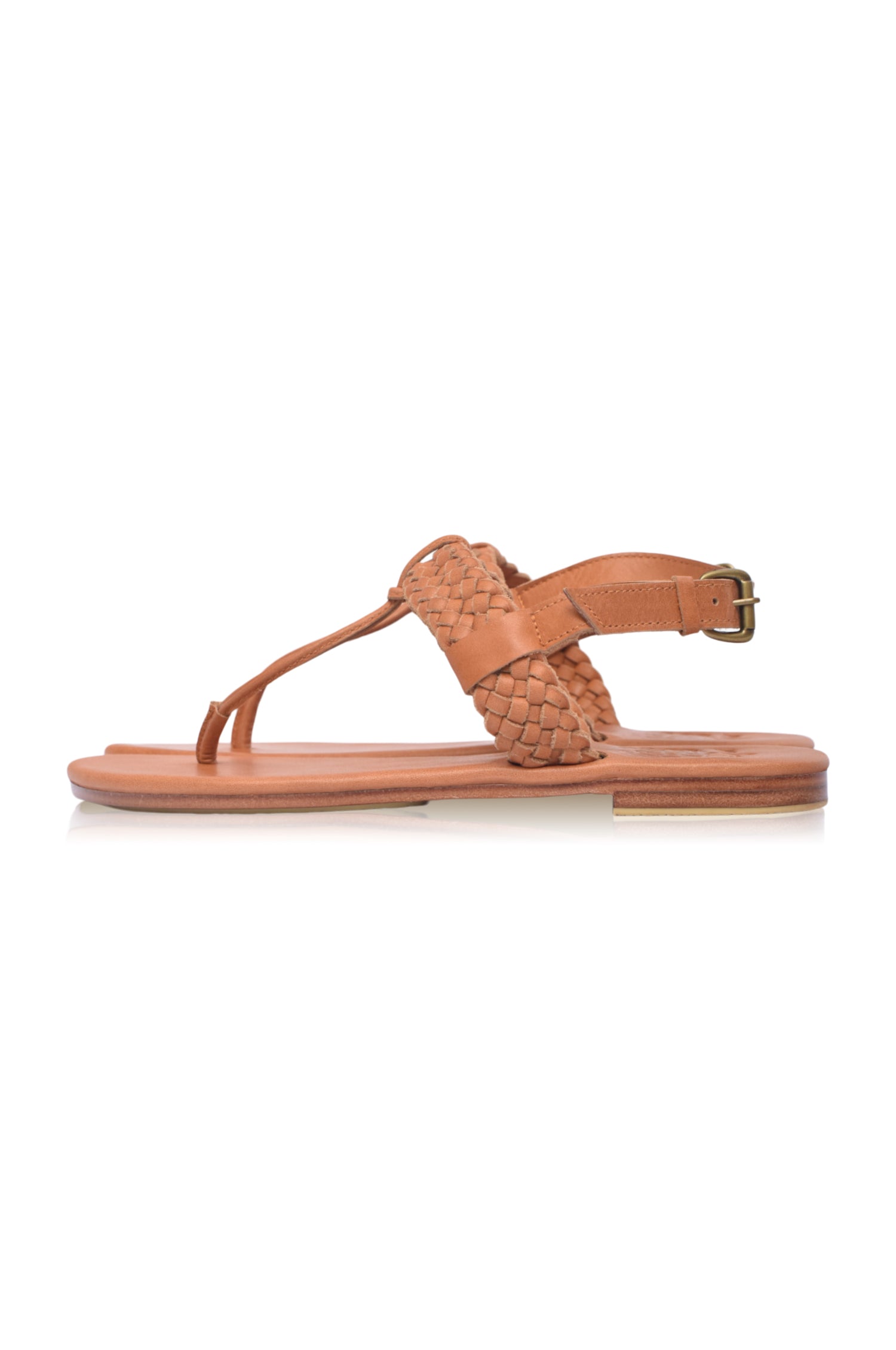 Venetian Leather T-strap Sandals