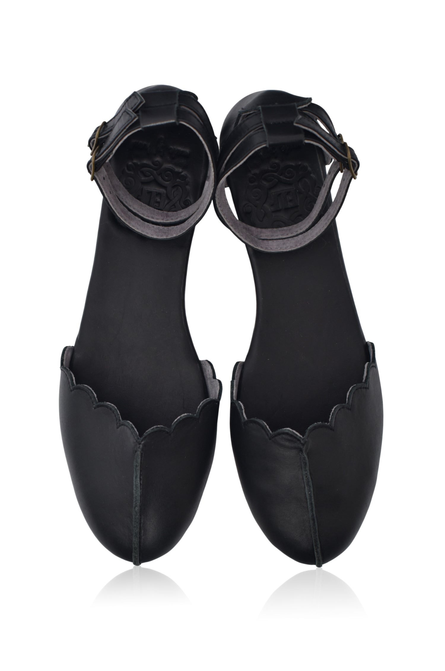 Venus Leather Flat Shoes