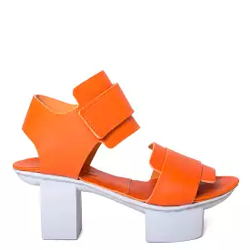 Visor Women's Leather Platform Sandal - High heel summer footwear for women, made of genuine leather.