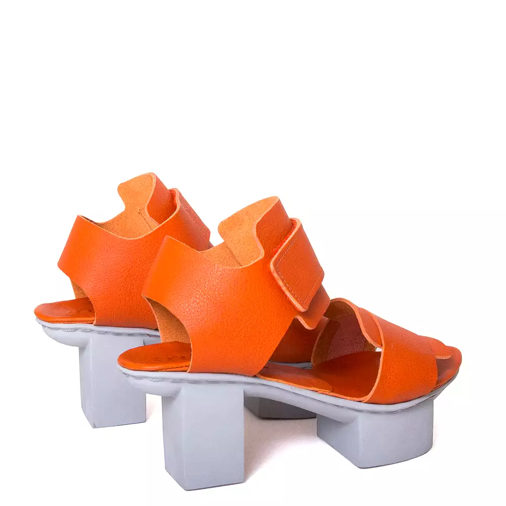 Visor Women's Leather Platform Sandal - High heel summer footwear for women, made of genuine leather.