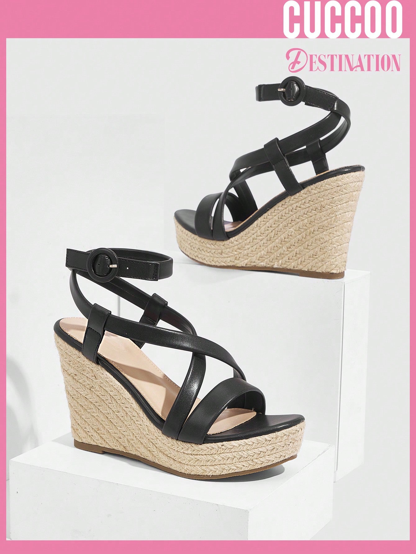 Wedge high heel sandals for spring and summer