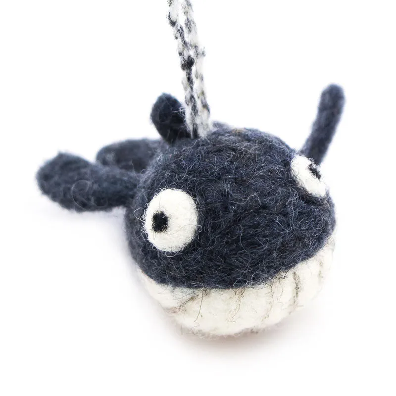 Whale Knit Christmas Ornament