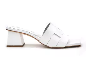 White leather slip on Mule sandals