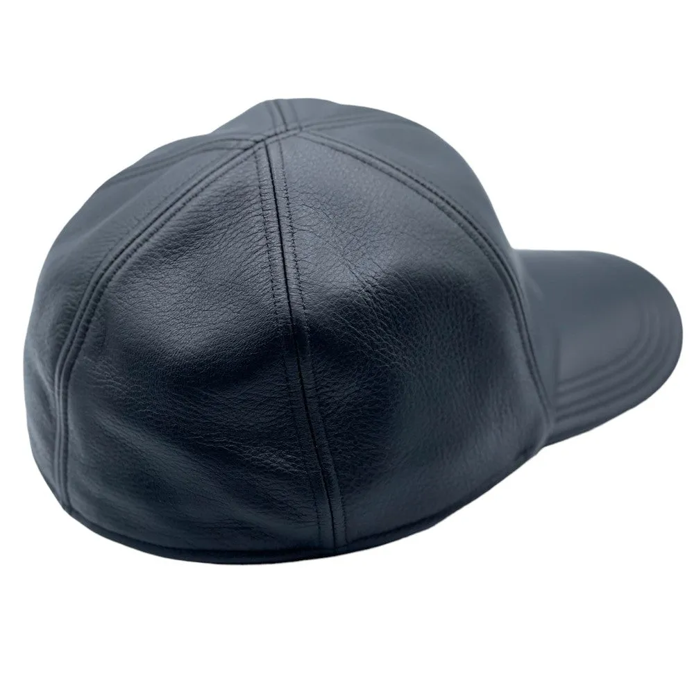 Wigens Black Elk Leather Baseball Cap, Earflaps Hidden, Buy Now.