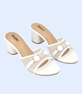 Women Slipper Heel - BW9352 WHITE