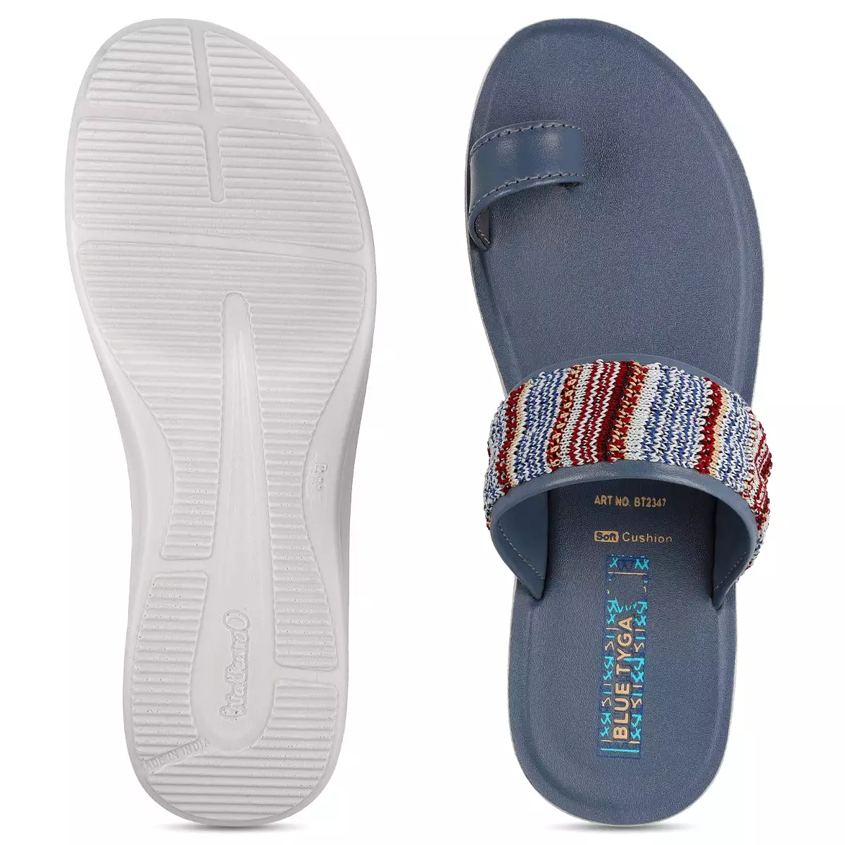 Women's Blue Sandals - BT2347 by Walkaroo