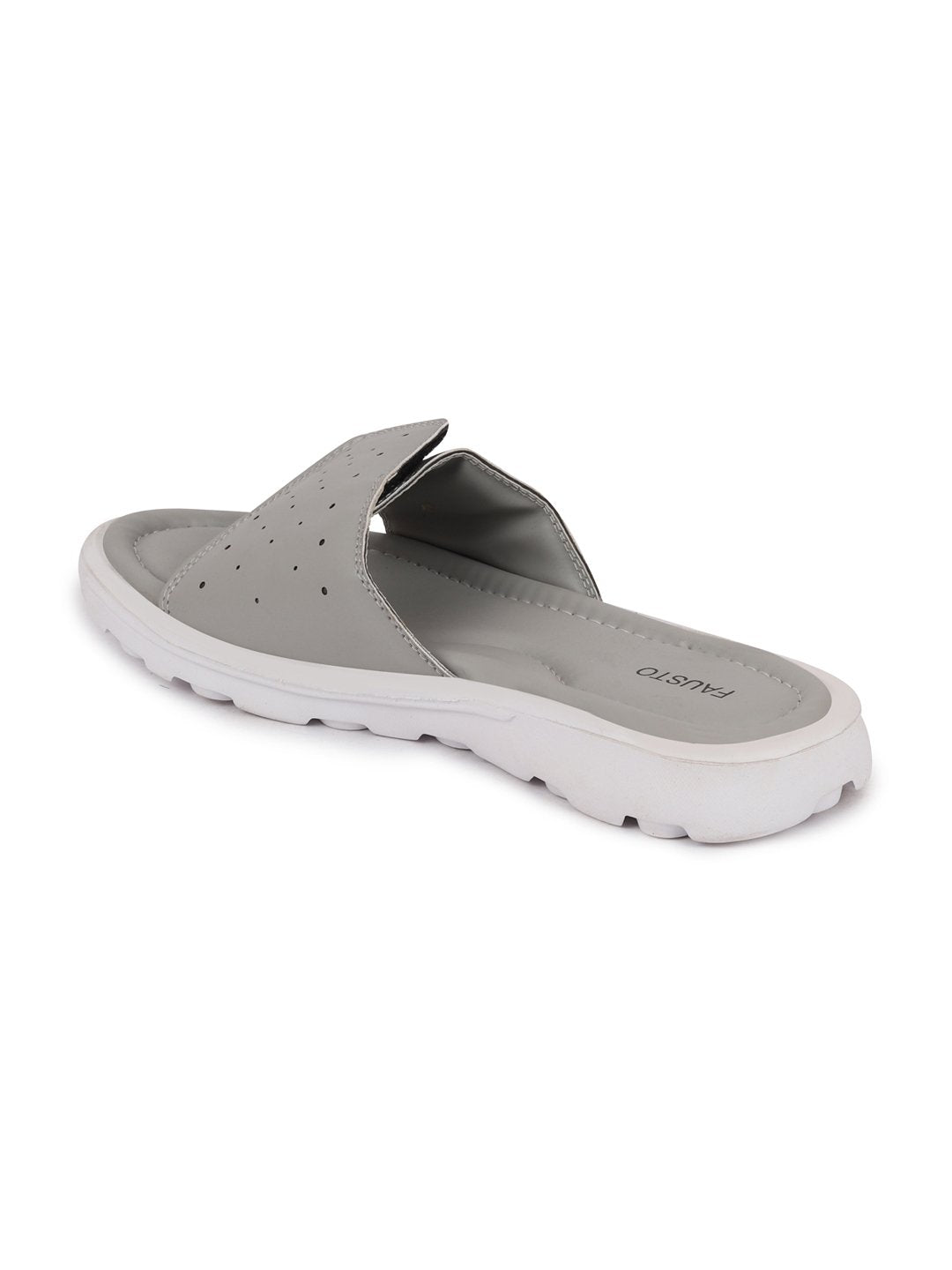 Women's Grey Velcro Slippers & Flip Flops