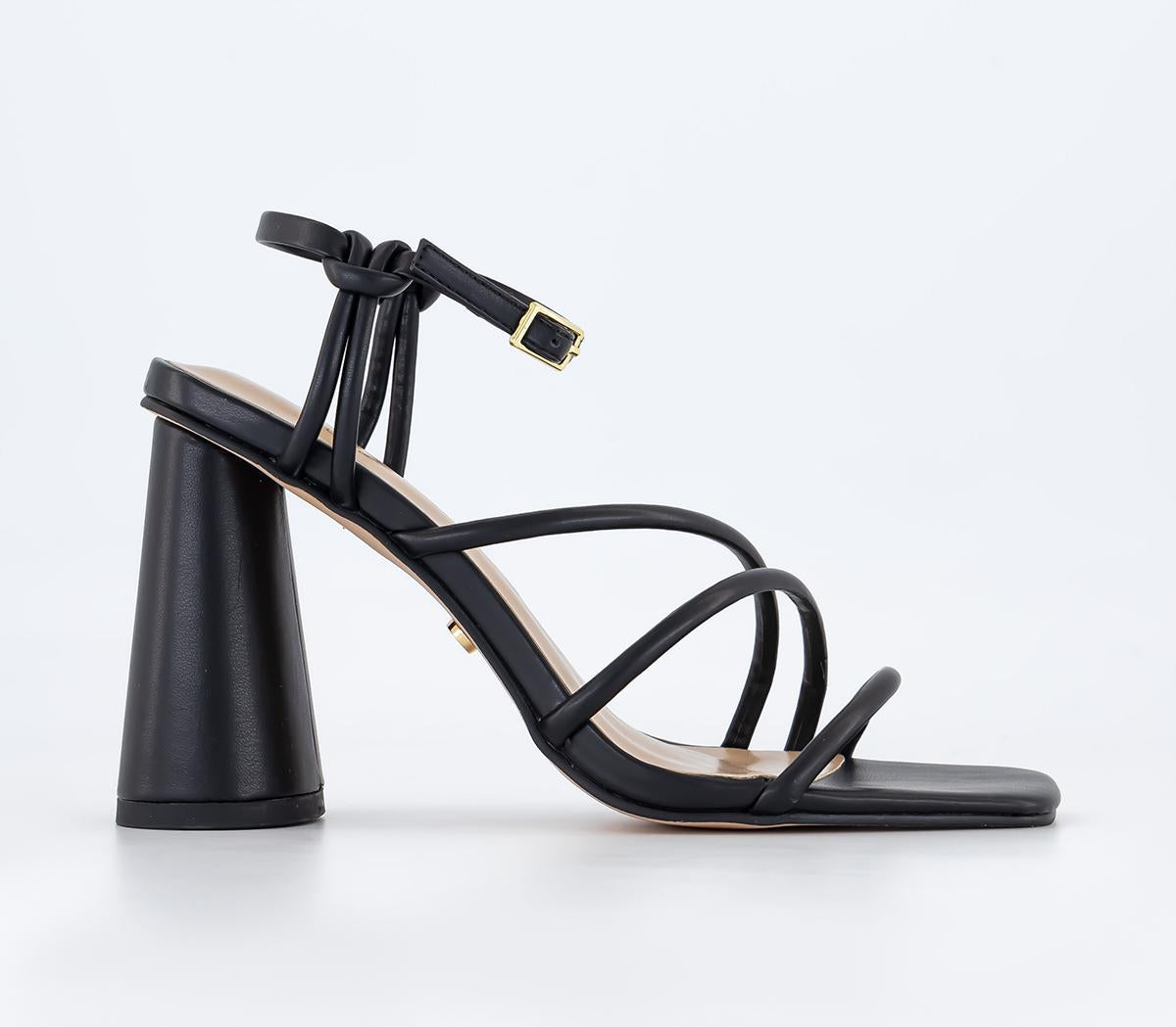 Women's Office High Heel Sandals, Black.