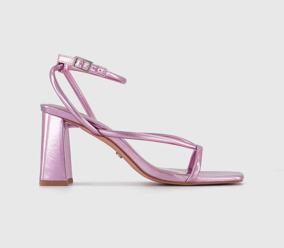 Women's Office History Pink Metallic High Heel Sandals