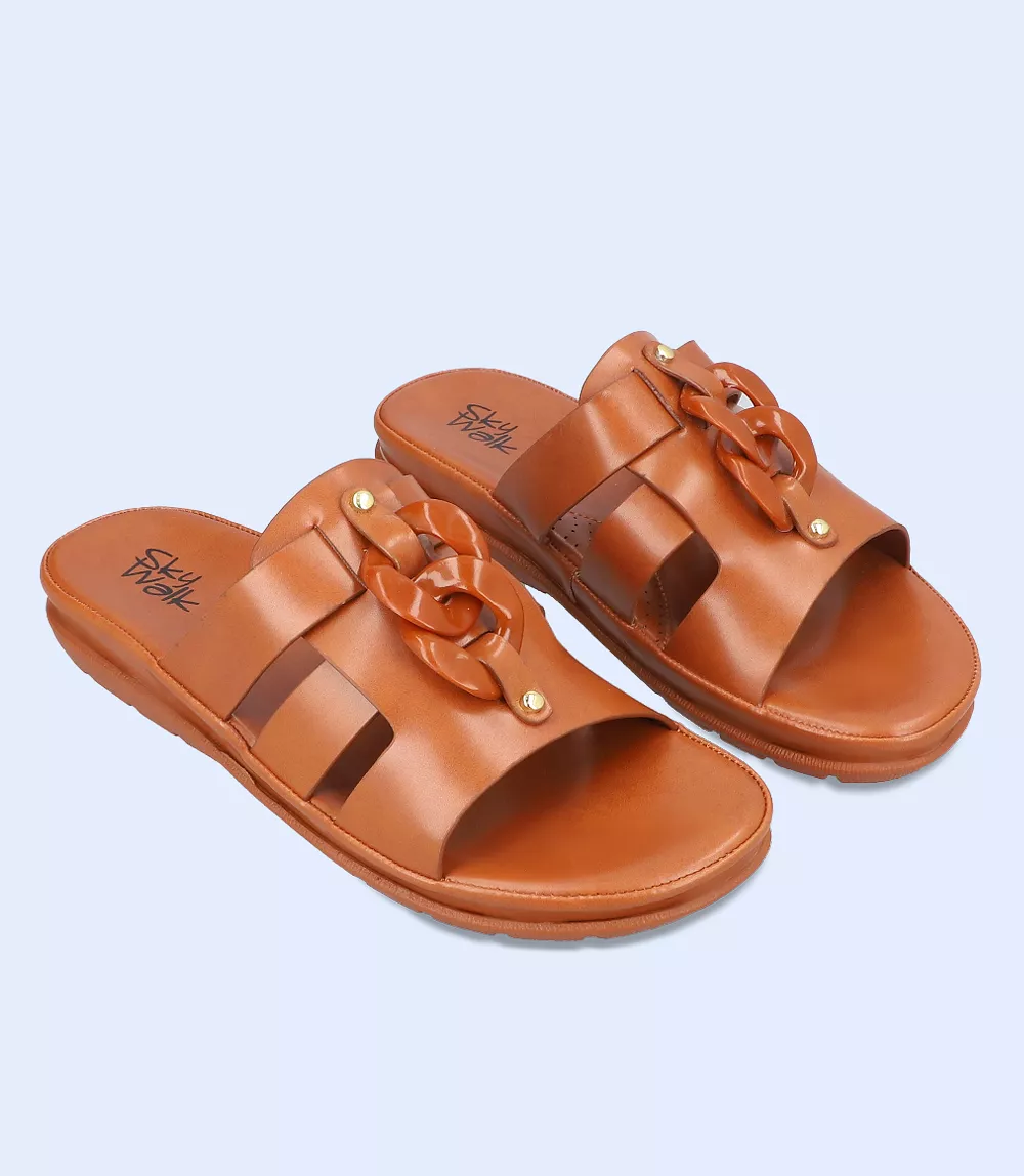 Women's Tan Comfort Slipper - BW9253